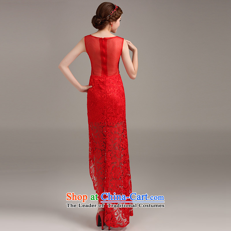 Beverly Ting dress 2015 new marriages of Sau San shoulders bows to the moderator dress lace red XL, Beverly (tingbeier ting) , , , shopping on the Internet