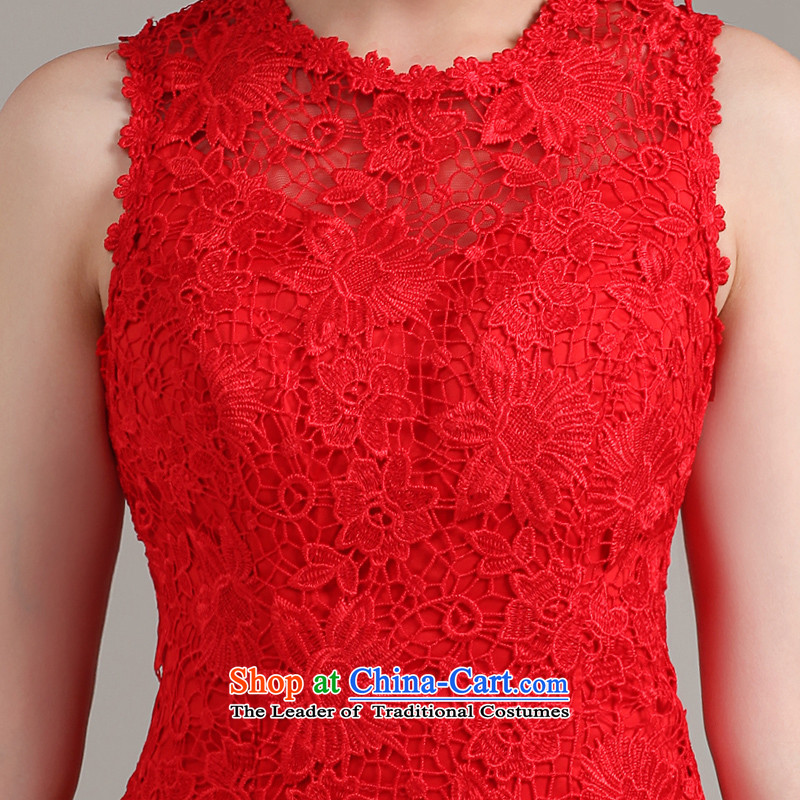 Beverly Ting Evening Dress Short, 2015 new spring and summer shoulders lace marriage stylish bows services red bridesmaid dress dresses red XXL, Beverly Ting (tingbeier) , , , shopping on the Internet