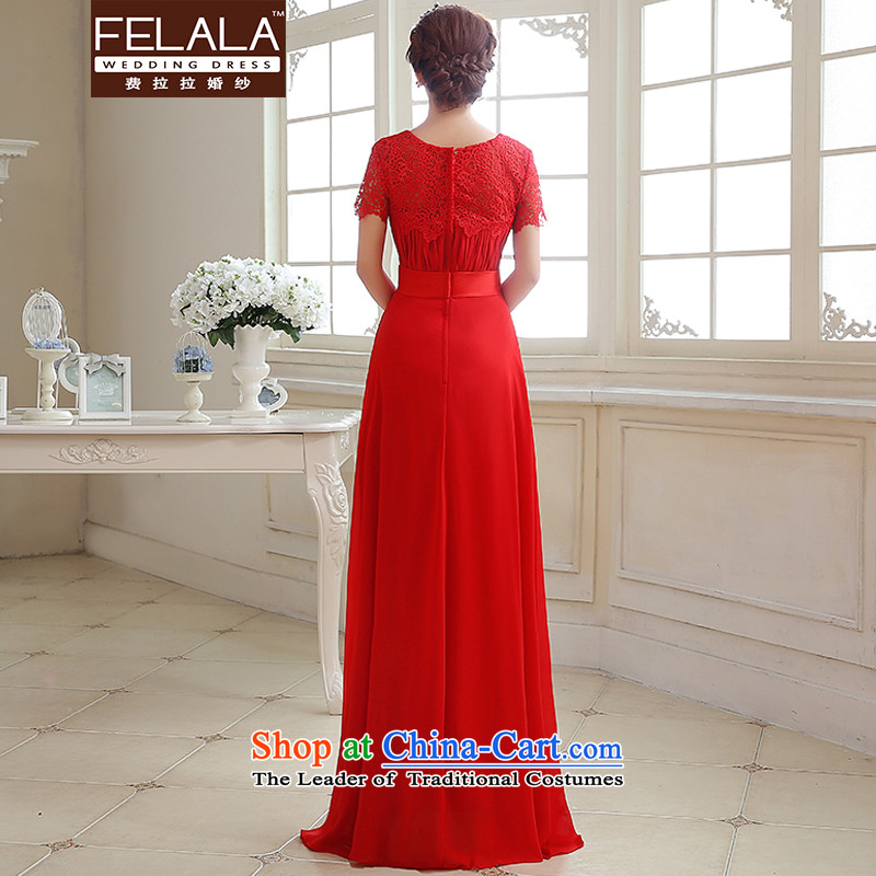 2015 new bride dress classic round-neck collar sexy lace tie bows services L Suzhou dresses, shipment of Ferrara wedding (FELALA) , , , shopping on the Internet