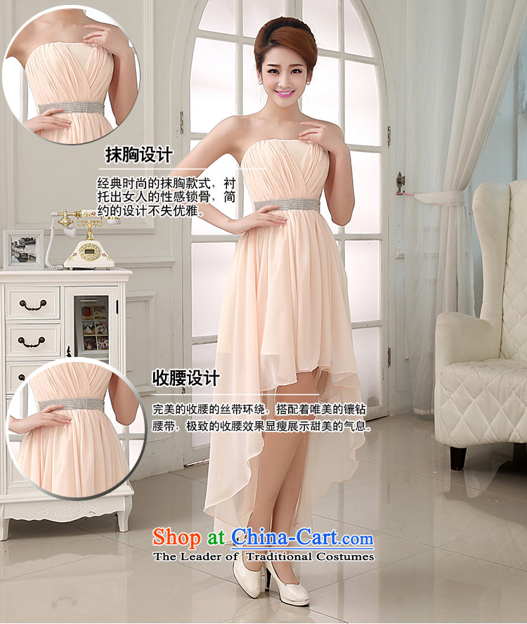 Korean brides wedding dresses new 2015 princess bridesmaid dress bows services will long after the front stub champagne color XL Photo, prices, brand platters! The elections are supplied in the national character of distribution, so action, buy now enjoy more preferential! As soon as possible.