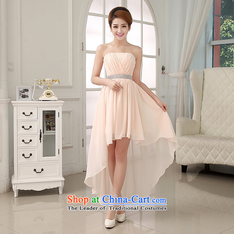 Korean brides wedding dresses new 2015 princess bridesmaid dress bows services will long after the front stub champagne color XL, hundreds of Ming products , , , shopping on the Internet
