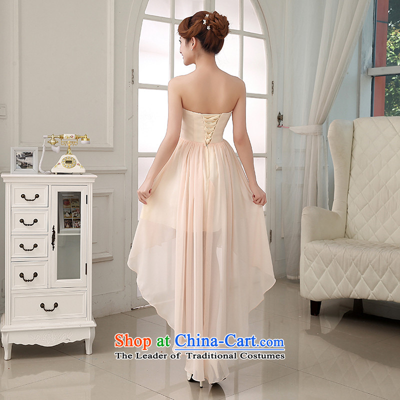 Korean brides wedding dresses new 2015 princess bridesmaid dress bows services will long after the front stub champagne color XL, hundreds of Ming products , , , shopping on the Internet