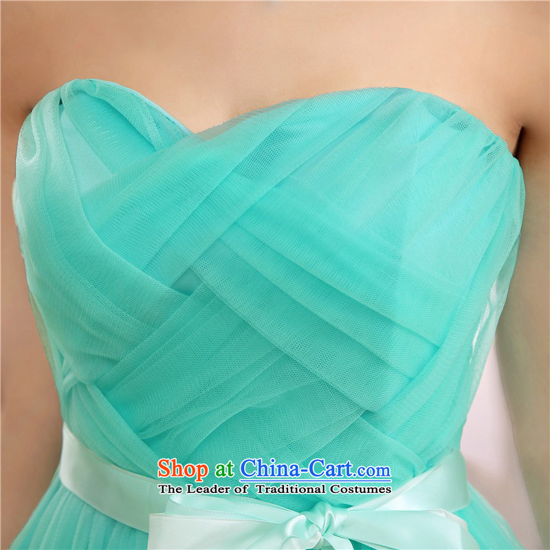 C.o.d. sweet goddess temperament long skirt sexy back and chest wedding dresses bridesmaid sisters small long skirt annual meeting chaired the skirt gauze skirt green dress Sau San are code, land is of Yi , , , shopping on the Internet