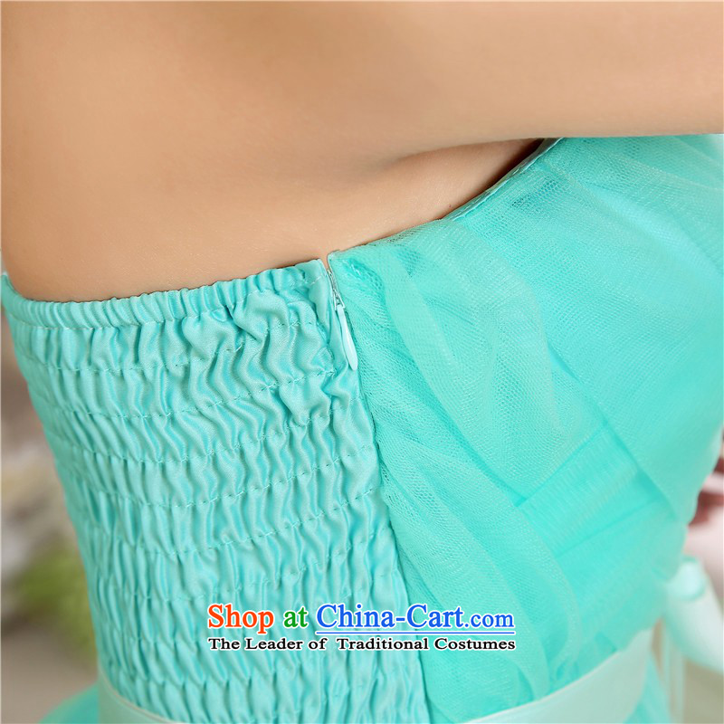 C.o.d. sweet goddess temperament long skirt sexy back and chest wedding dresses bridesmaid sisters small long skirt annual meeting chaired the skirt gauze skirt green dress Sau San are code, land is of Yi , , , shopping on the Internet