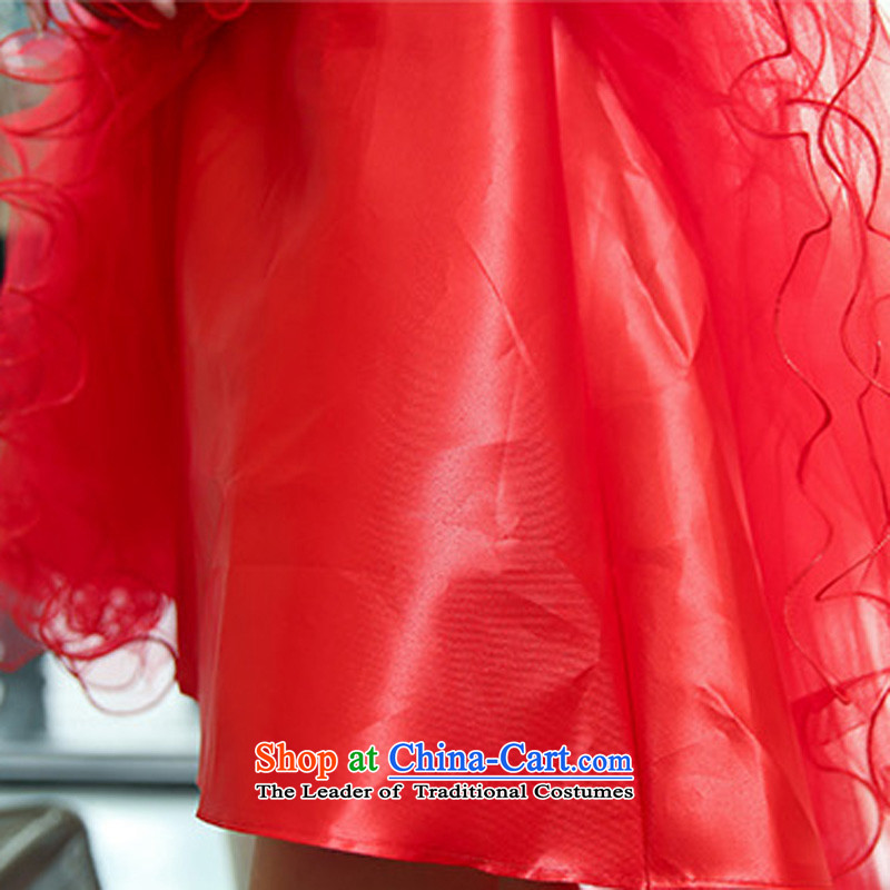 2015 autumn season won arrogance edition married women with skirt the lift mast bows dress skirt wedding dress bridesmaid female red with Blu not shawl , arrogant season (OMMECHE) , , , shopping on the Internet
