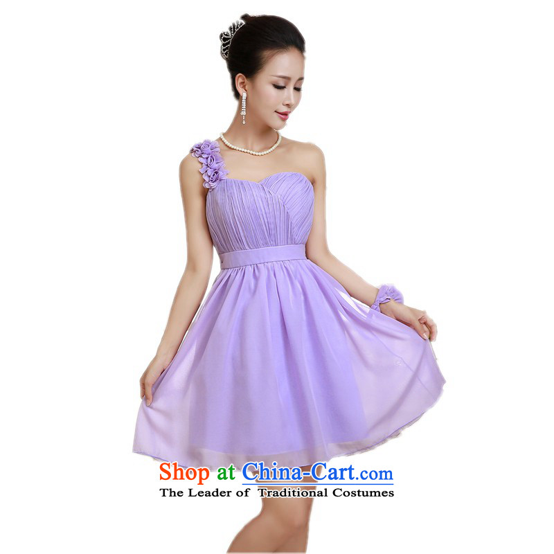 C.o.d. sweet princess flowers shoulder gauze small dress breast-fairies God sister mission bridesmaid wedding dresses, gauze short annual dress light champagne color code, the land is still are El Yi shopping on the Internet has been pressed.