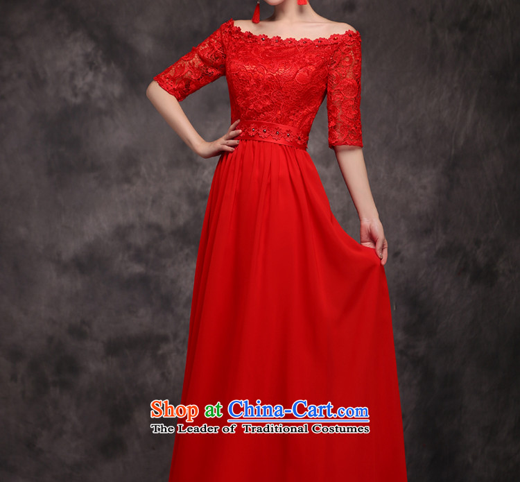 Jie mija bows Service Bridal Fashion 2015 new word wedding dress shoulder long red dress female red banquet L picture, prices, brand platters! The elections are supplied in the national character of distribution, so action, buy now enjoy more preferential! As soon as possible.