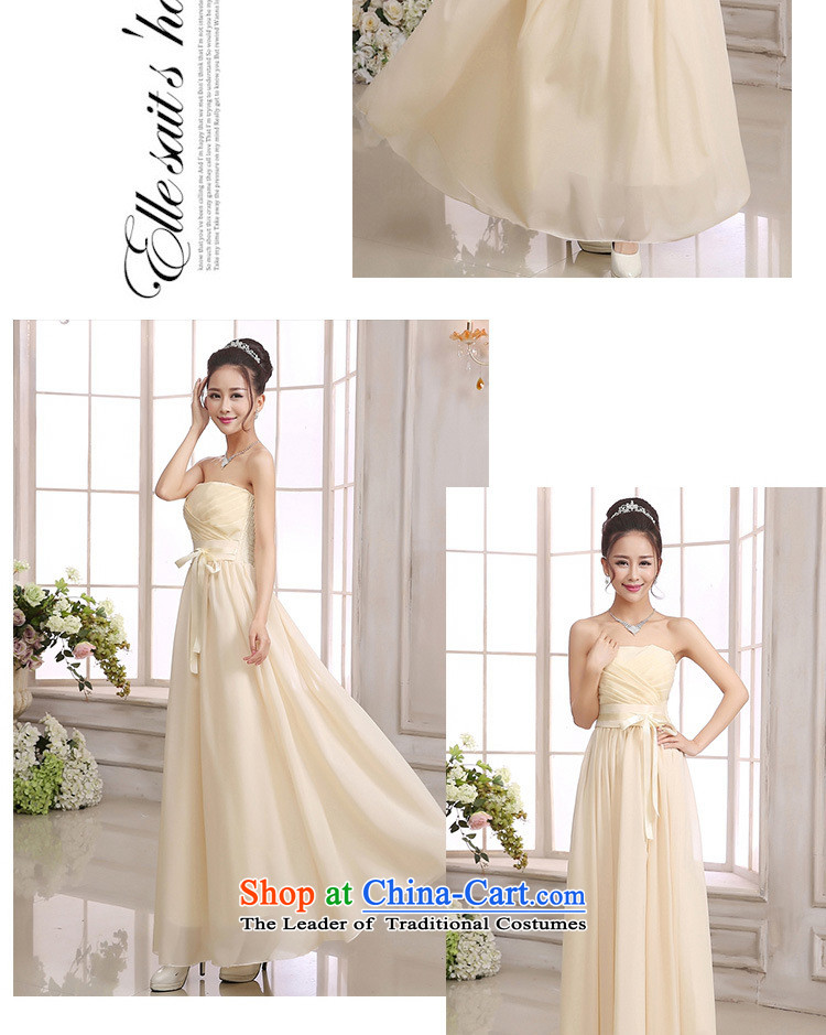 C.o.d. 2015 annual meeting of the new long skirt evening dress small wrapped his chest and stylish ribbon foutune bridesmaid sister skirt chiffon dresses Sau San champagne color long skirt are code picture, prices, brand platters! The elections are supplied in the national character of distribution, so action, buy now enjoy more preferential! As soon as possible.