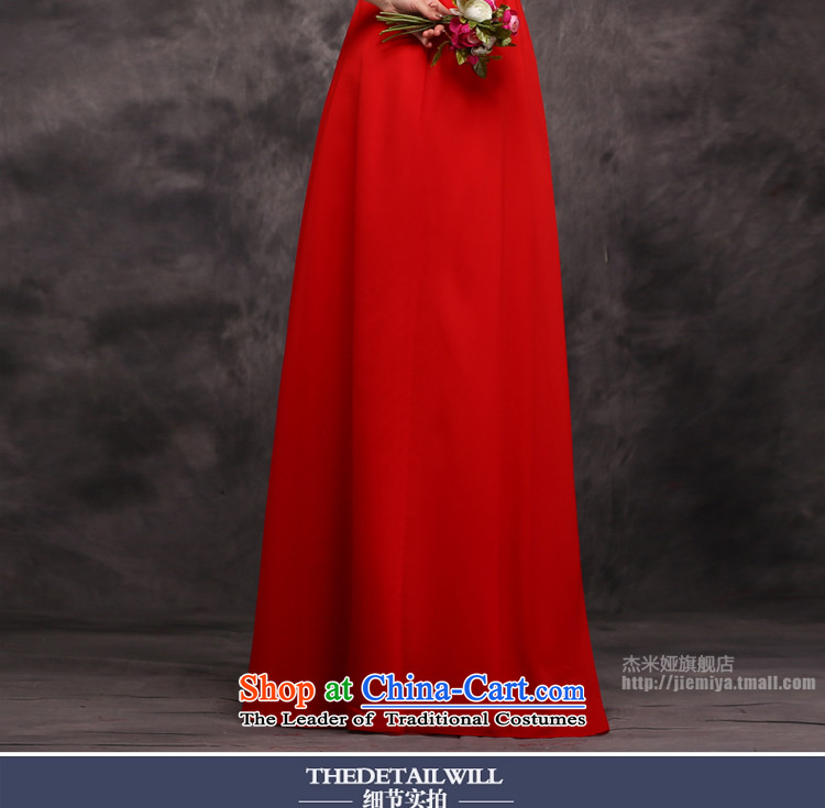 Jie Mija 2015 new bride Red chief of Sau San toasting champagne evening dresses and stylish shoulders bridesmaid wedding dress shoulders services/flowers , prices, Photo L brand platters! The elections are supplied in the national character of distribution, so action, buy now enjoy more preferential! As soon as possible.