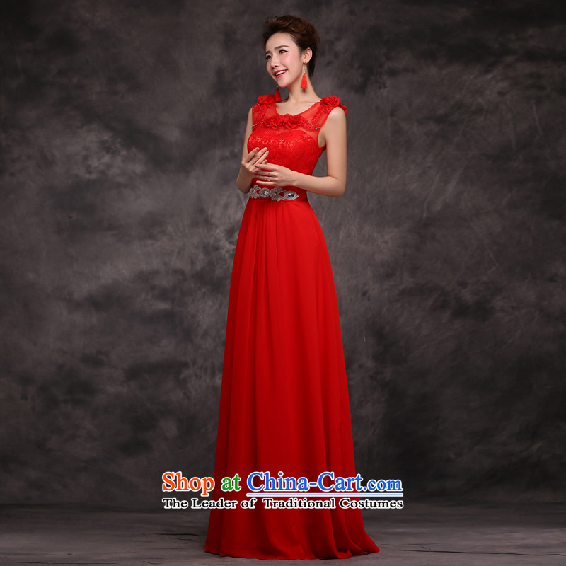Jie Mija 2015 new bride Red chief of Sau San toasting champagne evening dresses and stylish shoulders bridesmaid wedding dress shoulders services/flowers , L, Cheng Kejie mia , , , shopping on the Internet