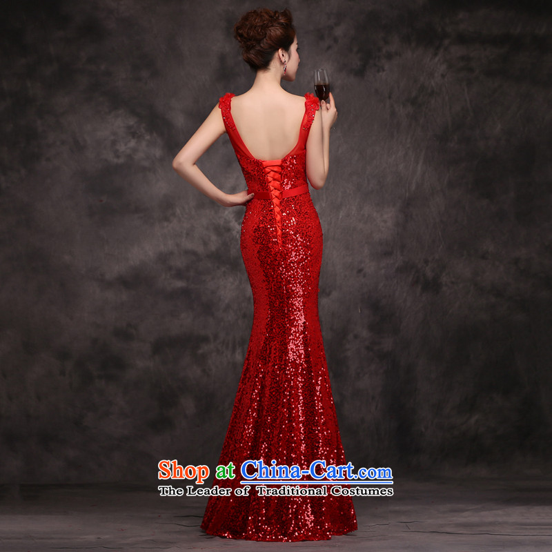 Jie mija evening dresses 2015 new long service bridal dresses bows crowsfoot shoulders on chip stylish wedding dress red S, Cheng Kejie mia , , , shopping on the Internet