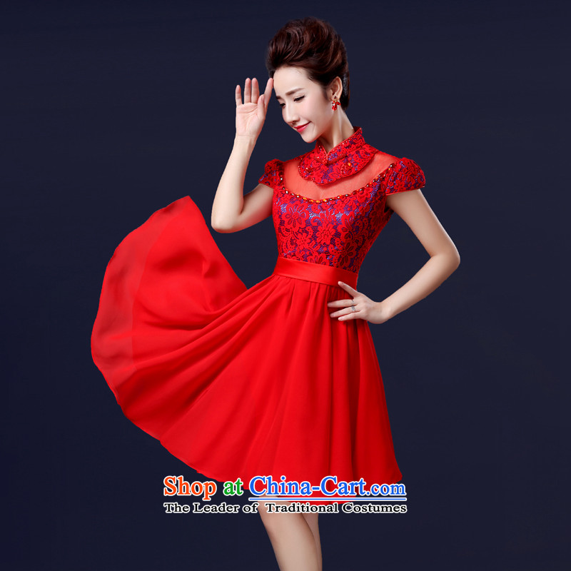 Jie mija bows services 2015 new bride stylish wedding dress marriage red retro evening dress) short of long-sleeved gown , Cheng Kejie mia , , , shopping on the Internet