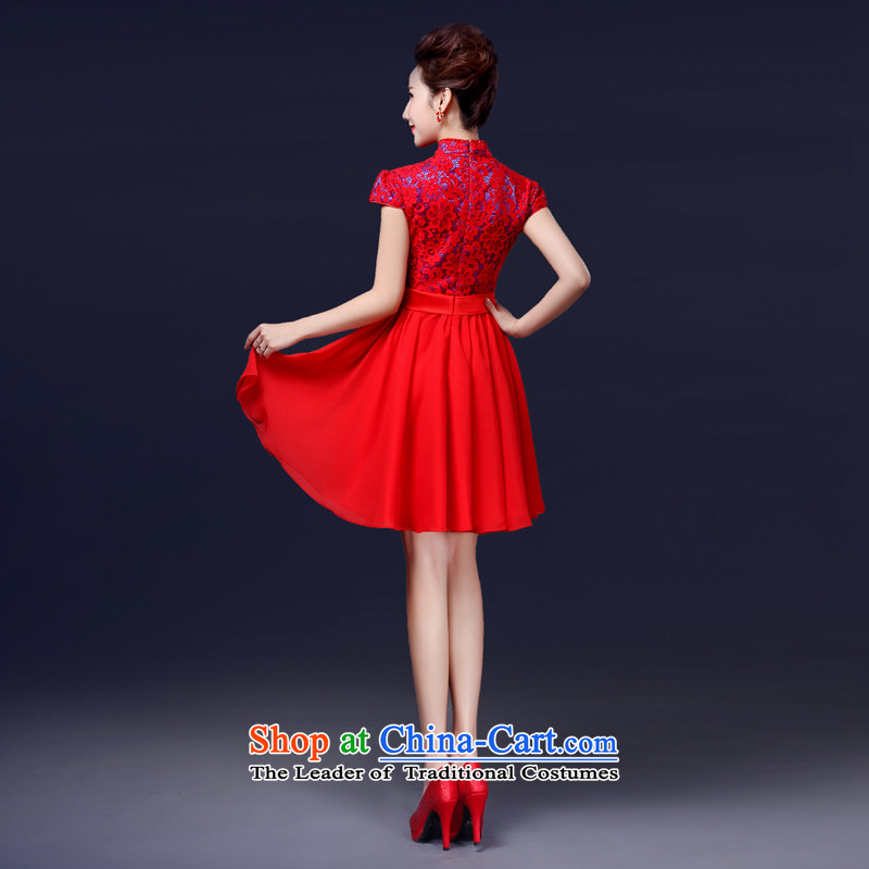 Jie mija bows services 2015 new bride stylish wedding dress marriage red retro evening dress) short of long-sleeved gown , Cheng Kejie mia , , , shopping on the Internet