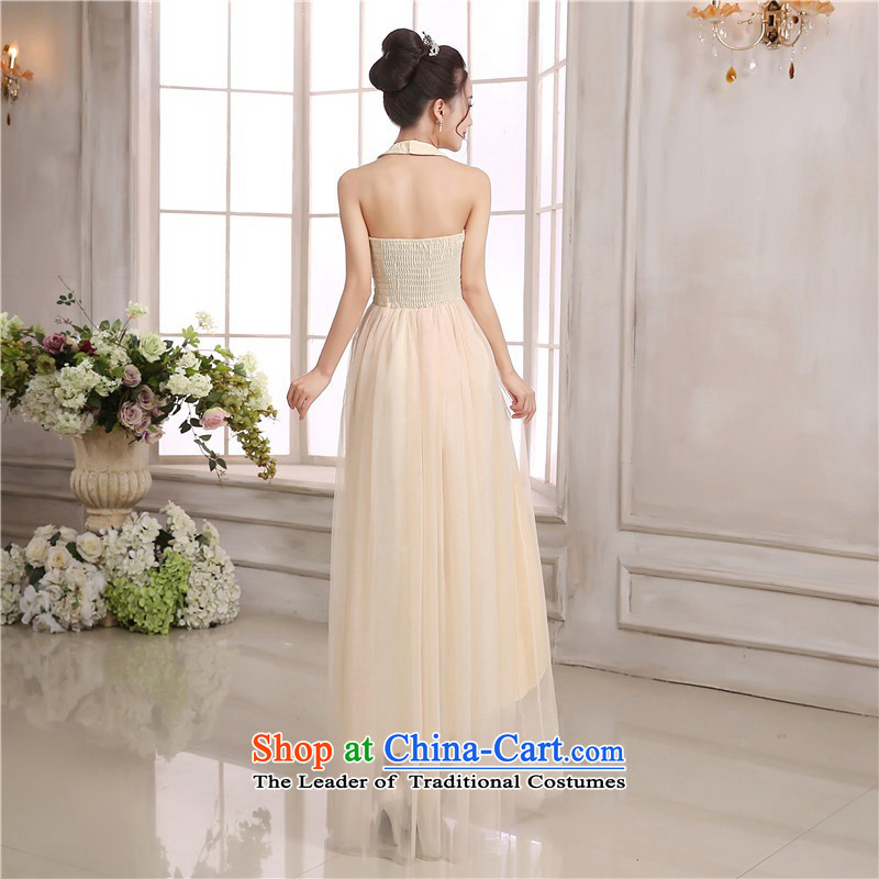 C.o.d. Package Mail new soul-sin back charm shoulders hang also long skirt etiquette evening dresses annual small bridesmaid sister dresses slips long pink are code, land is of Yi , , , shopping on the Internet