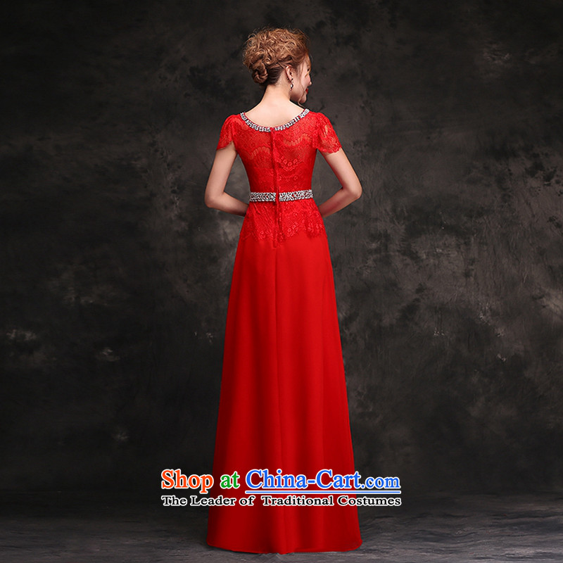 Hei Kaki 2015 autumn and winter new long gown bride bows services wedding dresses dresses red retro F105 Red M, stylish hi kaki shopping on the Internet has been pressed.