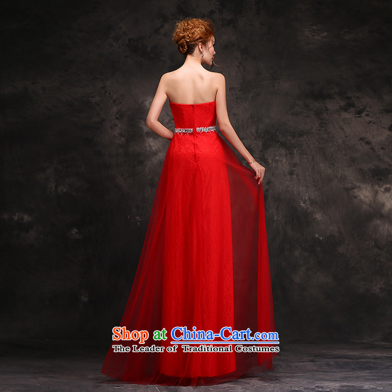 Hei Kaki 2015 New Long Chest dress bride toasting champagne anointed service wedding dresses dresses red Stylish retro autumn and winter F109 RED XL, Hei Kaki shopping on the Internet has been pressed.