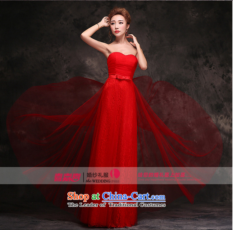 Hei Kaki wedding dresses new 2015 bridesmaid dress bows to the autumn and winter marriages anointed chest dress red red XL Photo, prices, brand platters! The elections are supplied in the national character of distribution, so action, buy now enjoy more preferential! As soon as possible.