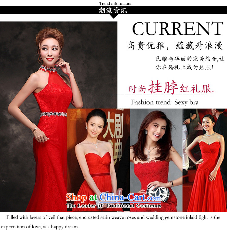 Hei Kaki 2015 new long gown bride bows services wedding dresses red Stylish retro autumn and winter hang also dresses F106 Red XL Photo, prices, brand platters! The elections are supplied in the national character of distribution, so action, buy now enjoy more preferential! As soon as possible.