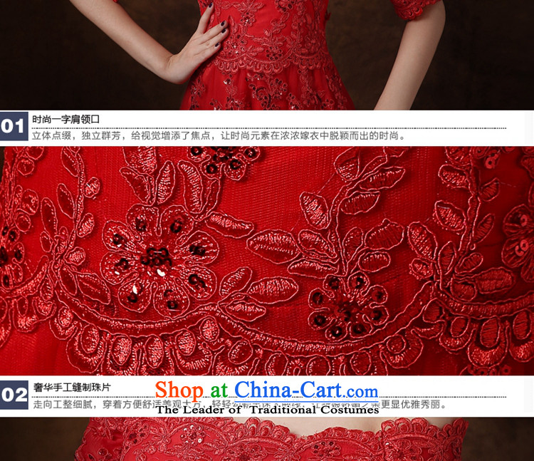 Jie mija bows Service Bridal Fashion 2015 new word wedding dress shoulder long red dress female M banquet picture, prices, brand platters! The elections are supplied in the national character of distribution, so action, buy now enjoy more preferential! As soon as possible.