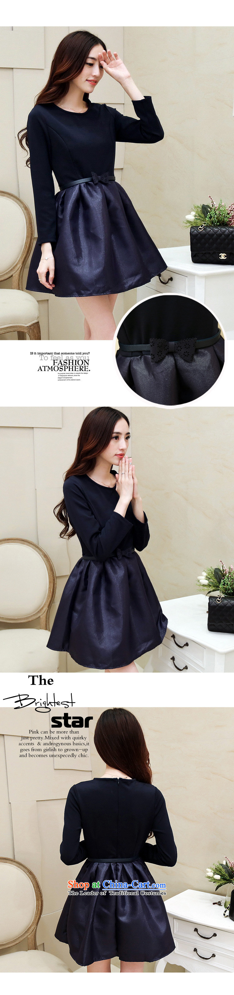 Gibez Card Dili 9693# autumn and winter Korean blue video thin, forming the Sau San dresses dress skirt picture color pictures, prices, S brand platters! The elections are supplied in the national character of distribution, so action, buy now enjoy more preferential! As soon as possible.