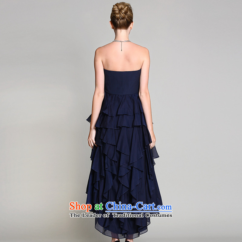 2015 Maple statistics sefon spring new products and chest dovetail nail pearl cake dresses evening dresses female 9225LD127 /BU3 S/155, Dark Blue maple (sefon Cape Collinson) , , , shopping on the Internet