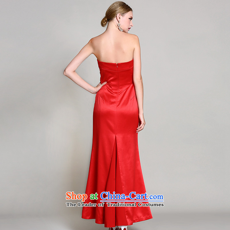 Statistics 2015 Spring sefon maple anointed chest crowsfoot long skirt bride evening dresses female red 9225LD119 /RE2 S/155, Red maple (sefon Cape Collinson) , , , shopping on the Internet