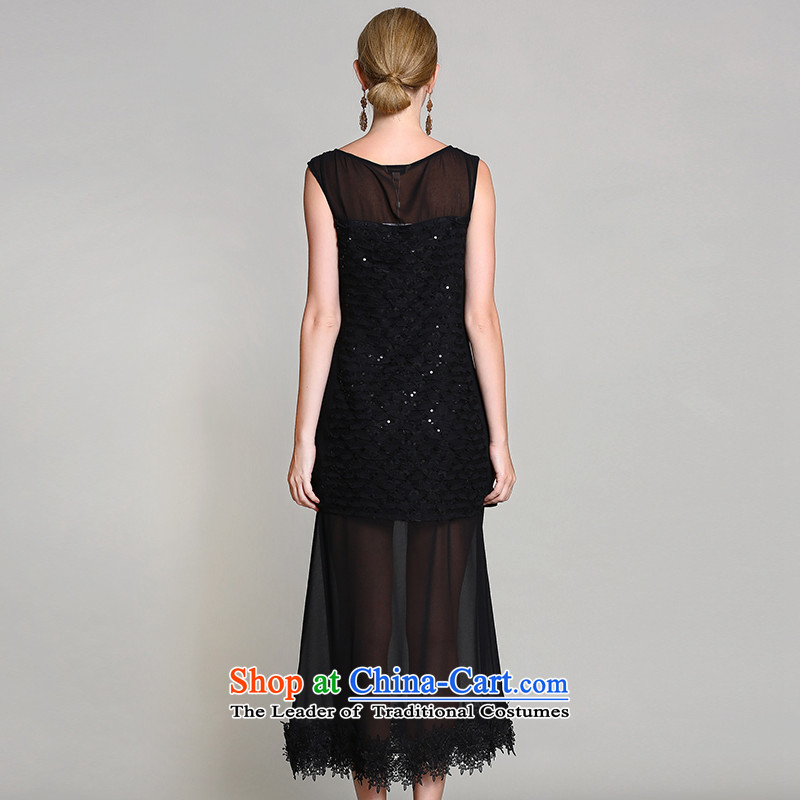 2015 Maple statistics sefon spring new products on-chip sleeveless long skirt evening dress female 9225LD111 dark /BK3 XL/170, statistics (sefon maple) , , , shopping on the Internet