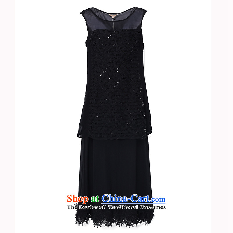 2015 Maple statistics sefon spring new products on-chip sleeveless long skirt evening dress female 9225LD111 dark /BK3 XL/170, statistics (sefon maple) , , , shopping on the Internet