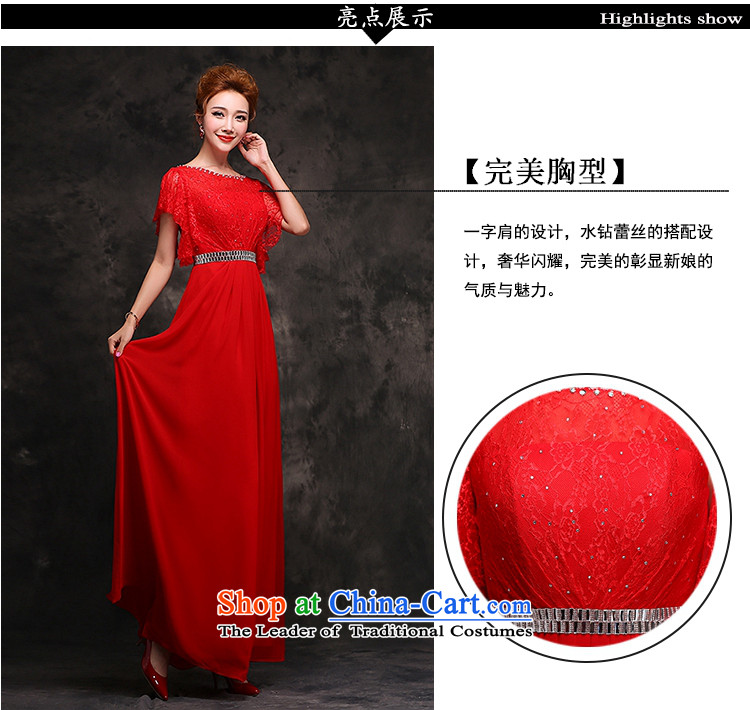 Hei Kaki 2015 new long gown bride bows services wedding dresses red lace cuff autumn and winter F111 RED S picture, prices, brand platters! The elections are supplied in the national character of distribution, so action, buy now enjoy more preferential! As soon as possible.
