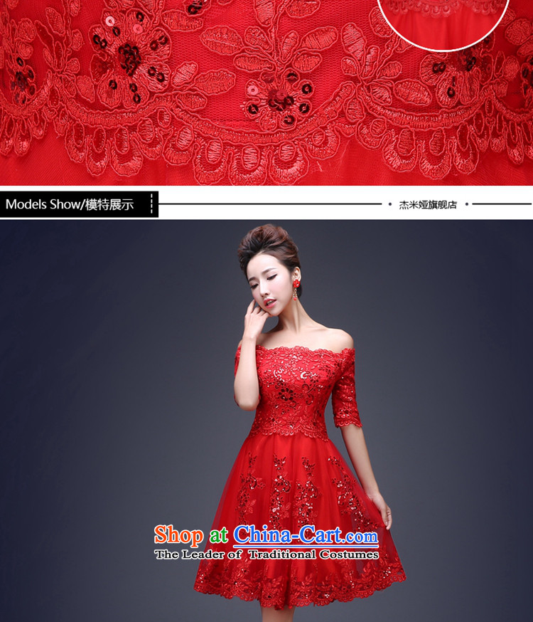 Jie mija bride wedding dresses 2015 new small dress bows services in the breast of his waist red short) bridesmaid dress suit skirt red XL Photo, prices, brand platters! The elections are supplied in the national character of distribution, so action, buy now enjoy more preferential! As soon as possible.