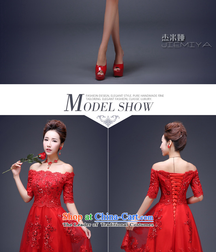 Jie mija bride wedding dresses 2015 new small dress bows services in the breast of his waist red short) bridesmaid dress suit skirt red XL Photo, prices, brand platters! The elections are supplied in the national character of distribution, so action, buy now enjoy more preferential! As soon as possible.