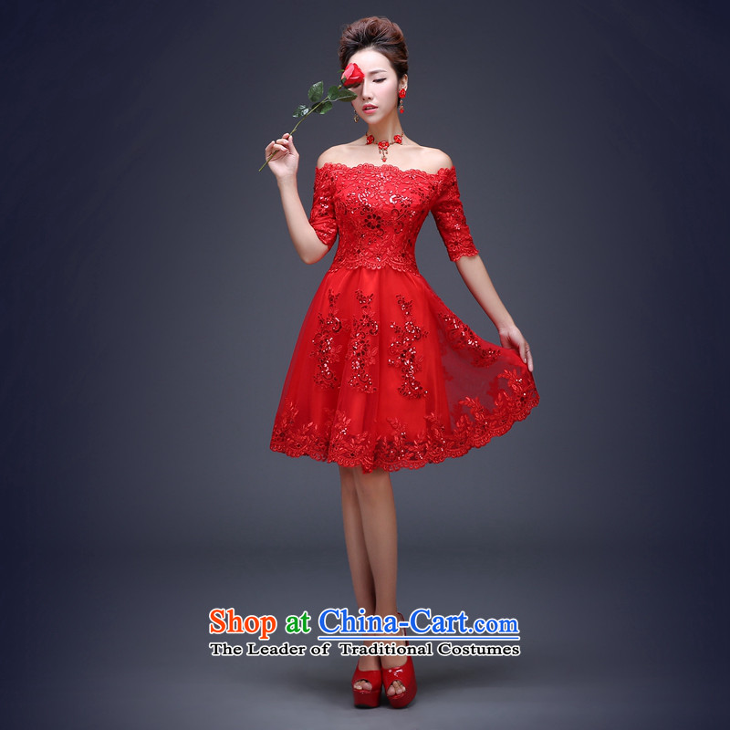 Jie mija bride wedding dresses 2015 new small dress bows services in the breast of his waist red short) bridesmaid dress suit skirt red XL, Cheng Kejie mia , , , shopping on the Internet