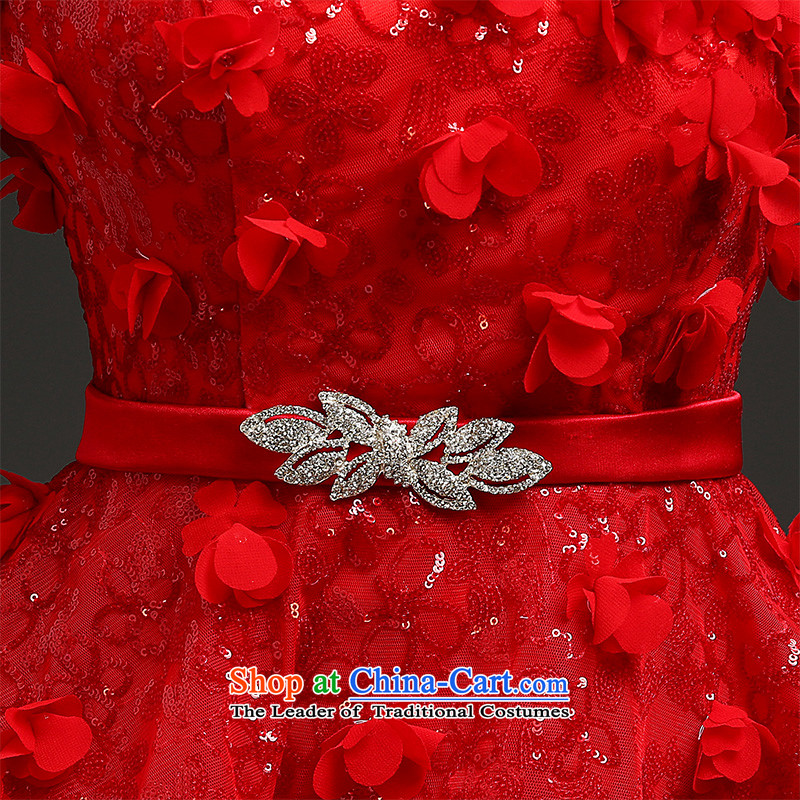 Noritsune bride 2014 new red bows services fall and winter Sau San long stylish shoulder bows dress wedding dresses evening dresses tailored dress red S noritsune bride shopping on the Internet has been pressed.