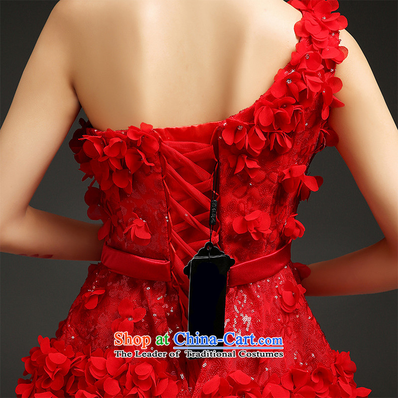 Noritsune bride 2014 new red bows services fall and winter Sau San long stylish shoulder bows dress wedding dresses evening dresses tailored dress red S noritsune bride shopping on the Internet has been pressed.