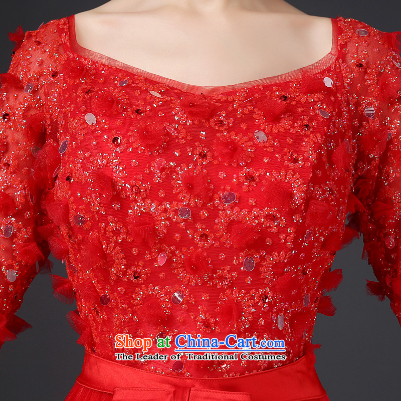 Jie mija bows Service Bridal Fashion 2014 new red wedding dresses in long-sleeved marriage evening dresses lace winter , L, Cheng Kejie mia , , , shopping on the Internet