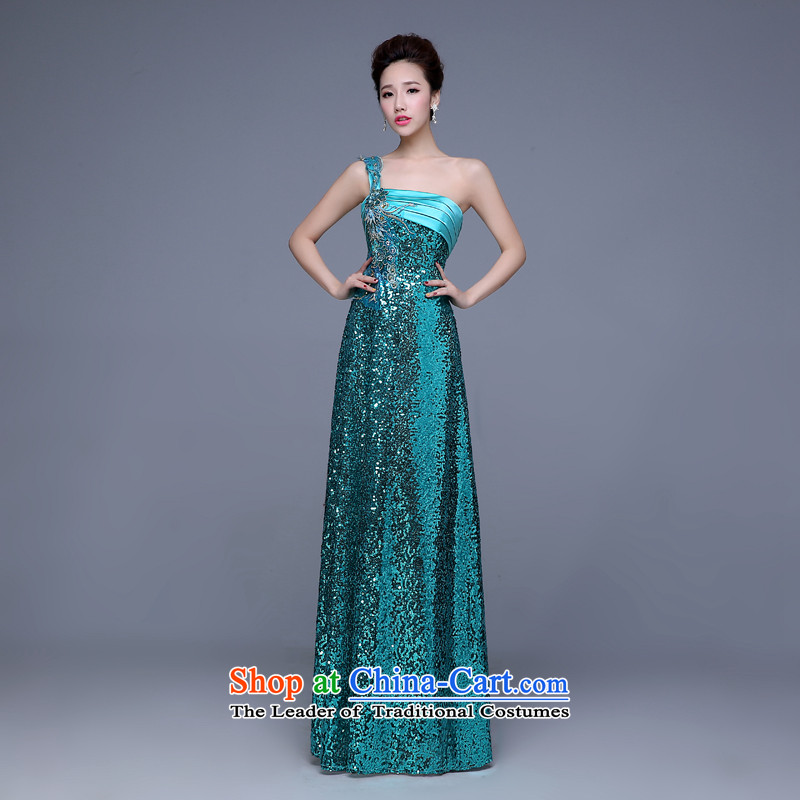 Hamm Golden Jie evening dresses New Service Bridal Fashion toasting champagne 2015 marriage ceremony shoulder bridesmaid service long autumn and winter champagne color XL, Cheng Kejie mia , , , shopping on the Internet