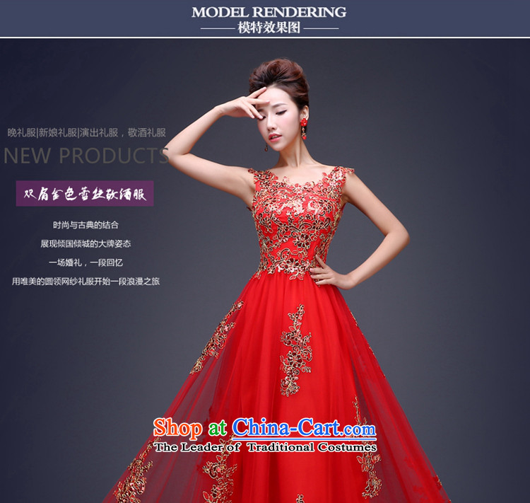 Jie Mija 2014 New Winter load marriages wedding dresses Sau San long red shoulders bows services evening dresses female red double-shoulder length) XL Photo, prices, brand platters! The elections are supplied in the national character of distribution, so action, buy now enjoy more preferential! As soon as possible.
