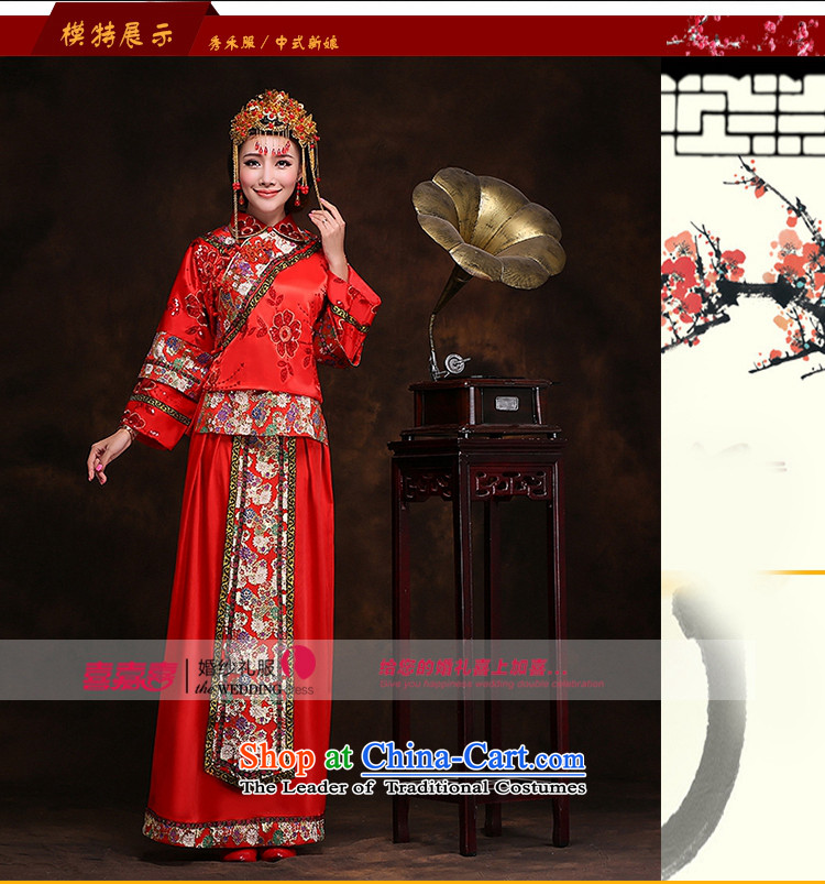 Hei kaki-soo Wo Service bridal dresses Wedding Gown In ancient Chinese style wedding dresses XH55 services-soo drink wo service plus plus earrings M pictures crown, prices, brand platters! The elections are supplied in the national character of distribution, so action, buy now enjoy more preferential! As soon as possible.