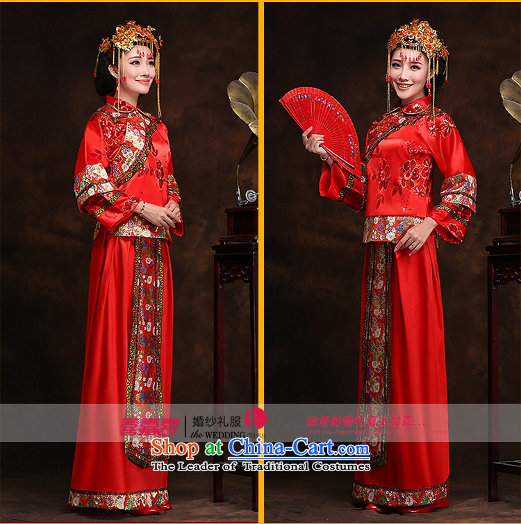Hei kaki-soo Wo Service bridal dresses Wedding Gown In ancient Chinese style wedding dresses XH55 services-soo drink wo service plus plus earrings M pictures crown, prices, brand platters! The elections are supplied in the national character of distribution, so action, buy now enjoy more preferential! As soon as possible.