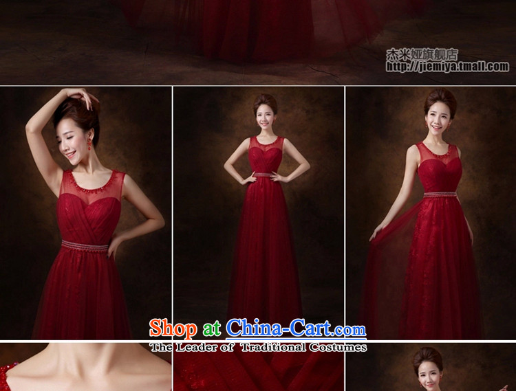 Jie mija bows Service Bridal wedding dresses 2015 new wine red long marriage bridesmaid services shoulder evening dress snow was cyanosed XL Photo, prices, brand platters! The elections are supplied in the national character of distribution, so action, buy now enjoy more preferential! As soon as possible.