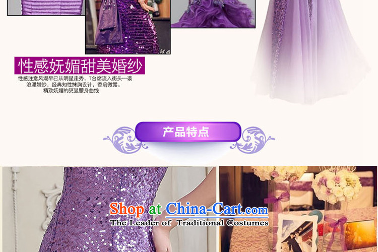Talk to her new dress dress crowsfoot Sau San marriages bows serving large stylish and elegant with evening light purple XXL picture, prices, brand platters! The elections are supplied in the national character of distribution, so action, buy now enjoy more preferential! As soon as possible.