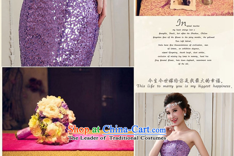 Talk to her new dress dress crowsfoot Sau San marriages bows serving large stylish and elegant with evening light purple XXL picture, prices, brand platters! The elections are supplied in the national character of distribution, so action, buy now enjoy more preferential! As soon as possible.