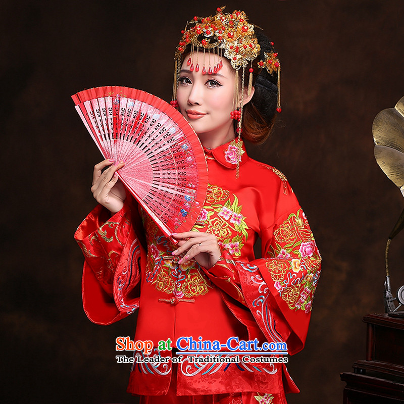 Hei Kaki New Chinese wedding dress winter bride dress Soo-wo service classical marriage bows services use XH99 dragon-soo wo service plus the necklace XXL, crown-hi kaki shopping on the Internet has been pressed.