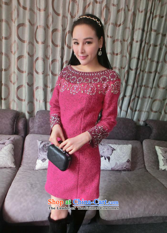 Gibez 6860# European station in Dili Card Fall/Winter Collections aristocratic small wind manually staple-ju-wool? dresses small pink dresses M picture, prices, brand platters! The elections are supplied in the national character of distribution, so action, buy now enjoy more preferential! As soon as possible.