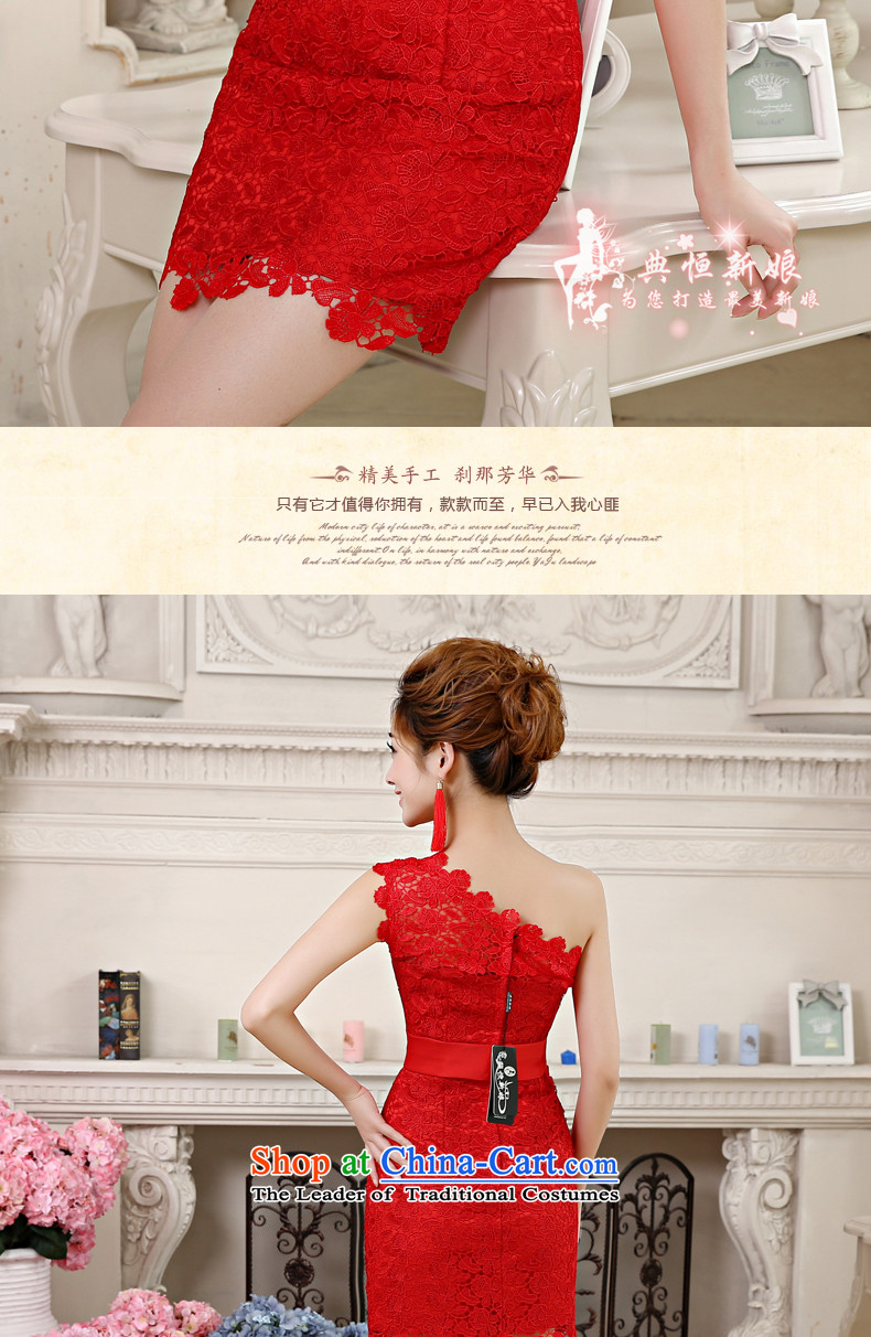 Noritsune bride 2014 New Red Korean bows dress lace shoulder short skirt small and bows service package dress Show Dinner with tailored dress red XS picture, prices, brand platters! The elections are supplied in the national character of distribution, so action, buy now enjoy more preferential! As soon as possible.