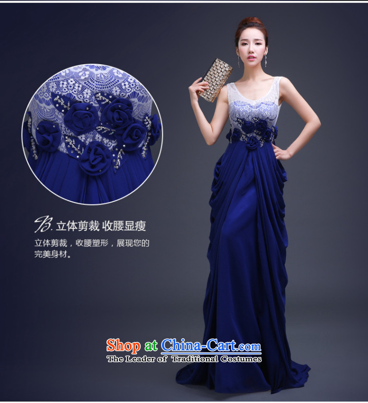 Beverly Ting evening dress tail Annual Meeting 2015 new autumn and winter banquet bridesmaid dress Stylish spring bride bows services Long Lake blue XL Photo Sau San, prices, brand platters! The elections are supplied in the national character of distribution, so action, buy now enjoy more preferential! As soon as possible.