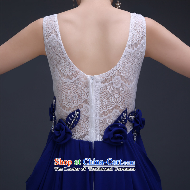 Beverly Ting evening dress tail Annual Meeting 2015 new autumn and winter banquet bridesmaid dress Stylish spring bride bows services Long Lake Sau San blue XL, Beverly (tingbeier ting) , , , shopping on the Internet