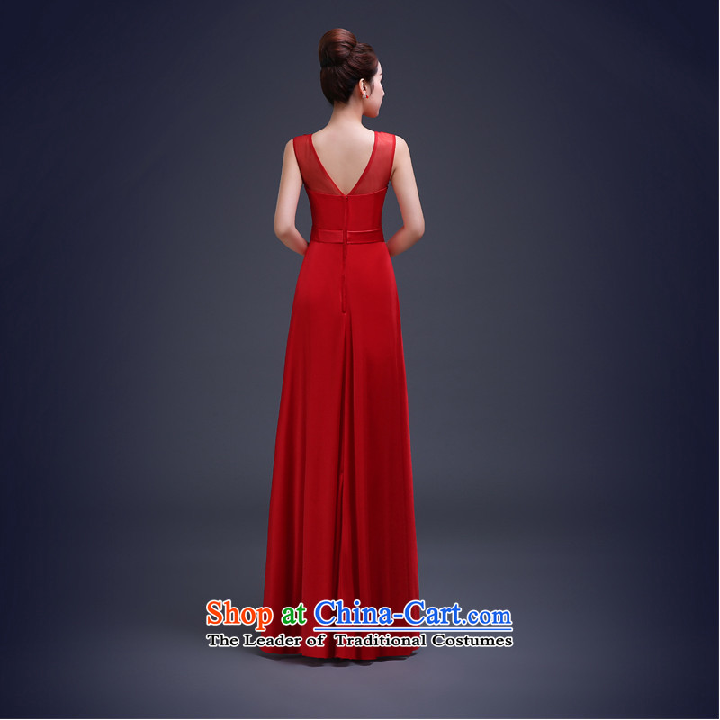 Beverly Ting bows Service Bridal Fashion Spring 2015 New 2 shoulder evening dresses red bridesmaid dress long female red , L Ting Sau San Beverly (tingbeier) , , , shopping on the Internet