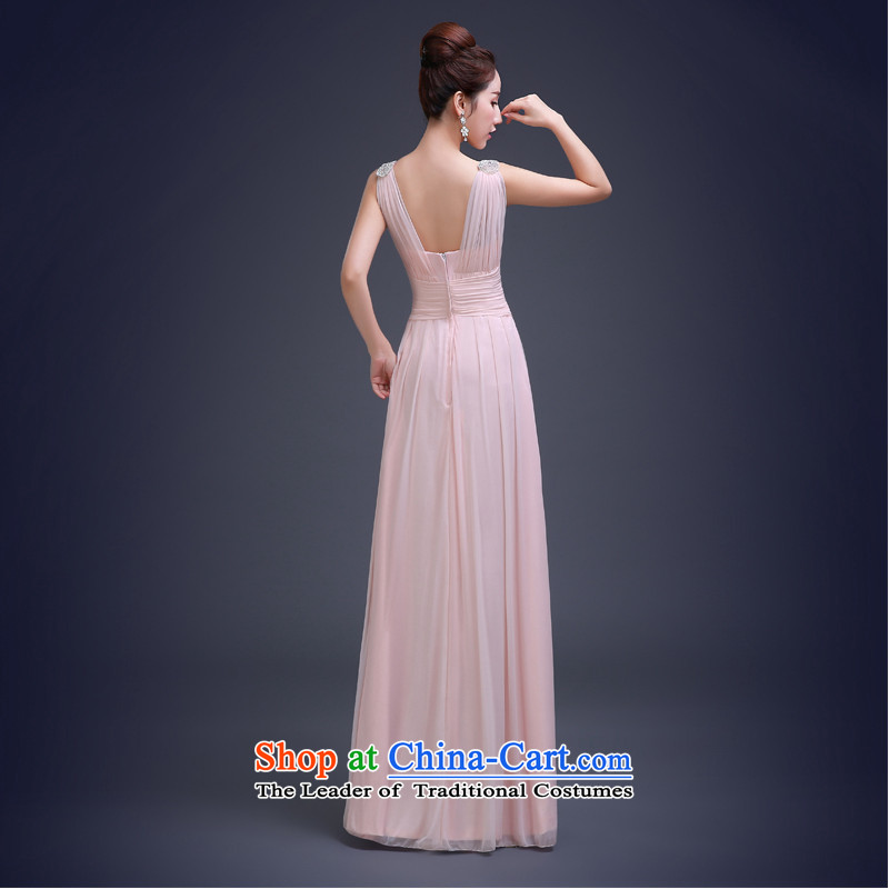 Beverly Ting evening dresses annual bride wedding dress long shoulders 2015 New Sau San bridesmaid service banquet service spring Pink Pink drink , L, Beverly (tingbeier ting) , , , shopping on the Internet