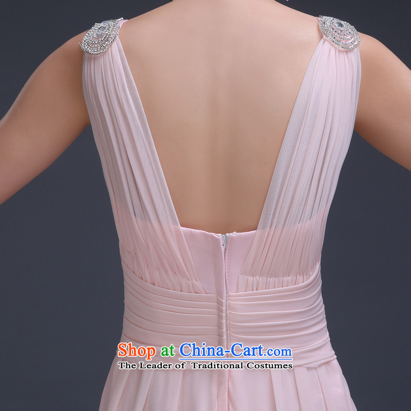 Beverly Ting evening dresses annual bride wedding dress long shoulders 2015 New Sau San bridesmaid service banquet service spring Pink Pink drink , L, Beverly (tingbeier ting) , , , shopping on the Internet
